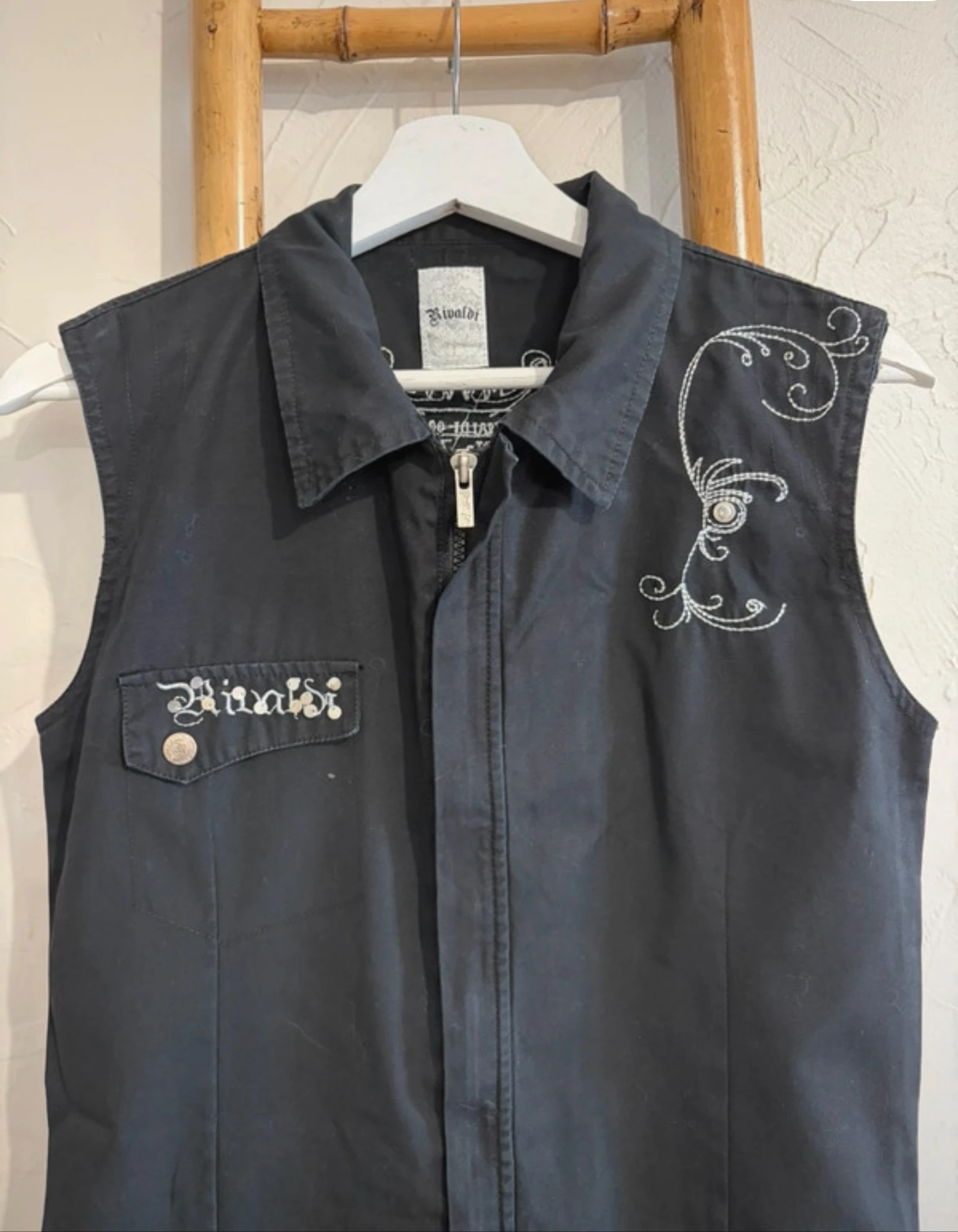 Vestido preto vintage com zíper anos 2000 tamanho 40 Rivaldi – photo 4